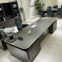 Escritorio Inteligente Inalámbrico de Alta Gama, Panel Extensible de MDF, Plegable, Portátil, Almacenamiento, Diseño Moderno en Madera