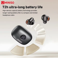 Earbud Penerjemah AI MINISO MS105, Mendukung 134 Bahasa Secara Real-Time dengan Aplikasi BT6.0 IOS & Android, untuk Perjalanan dan Rekreasi