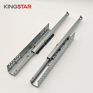 Glissière de <span class=keywords><strong>tiroir</strong></span> dissimulée KINGSTAR à deux sections avec goupille de verrouillage, à deux volets pour tiroirs de <span class=keywords><strong>cuisine</strong></span> et de chambre, ouverture par pression, design dissimulé - Product Image 1