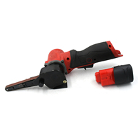 Ponceuse à bande sans fil 3/8'' x 13 pouces, ponceuse à batterie 10x330mm, outil pour la réparation automobile et la finition des métaux, 12V