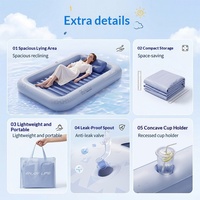 Lit flottant gonflable en PVC d'été, renforcé avec appui-tête, bateau flottant, flotteur de dérive de sauvetage, gros stock disp