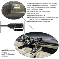 Adaptador de Música para Auto, Interfaz USB Hembra MDI MMI AMI, Cable Auxiliar USB con Carga para Audi A6L Q5 Q7 A8 S5 A5 A4L A3