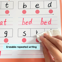 10 paquets de tableau blanc effaçable à sec double face pour la conscience phonétique, 30x20cm, couleur personnalisée, tableau blanc effaçable pour l'apprentissage des phonics