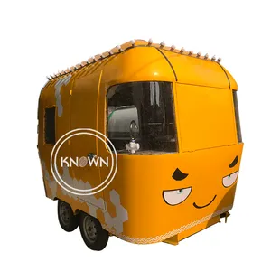 Oem Ce Goedgekeurd Glimlach Voedsel Trailer Hot Dog Concessie Koffie Karren Met Volledige Keuken Mobiele Ijs Food Truck