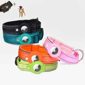 Commercio all'ingrosso nuovo stile vendita calda moda fantasia riflettente Air Tag collare per cani collare per animali domestici per cane da compagnia