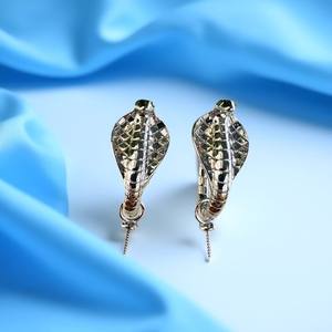 22476DIY Pearl Accessories S925 Silver Dangle Earrings with Round Beads 9-13mm Empty Stand <b>Glasses</b> <b>Spirit</b> Snake Ear Buckle - Product Image 3