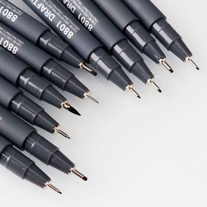 Ensemble de 11 stylos manga à pointes fines, encre noire, feutres fins pour le dessin, la calligraphie, le croquis et le traçage - Product Image 6