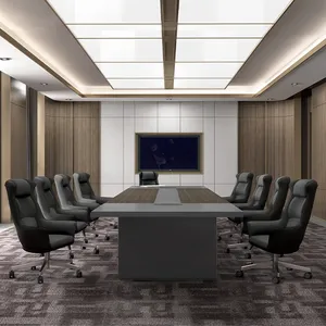 Le fournisseur fabrique des tables de conférence du département de salle de conférence en panneaux de fibres de densité moyenne de qualité E1