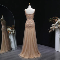 Robe de soirée sirène champagne Lsz552, robe de soirée de luxe à paillettes, bretelles spaghetti à étages, robe de bal pour femmes Jancember