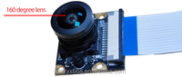Module de caméra Raspberry Pi DECXIN OV5647 3B 4B 3B+ Mise au point réglable 120 130 200 160 degrés 3.6MM HD 5 millions de pixels