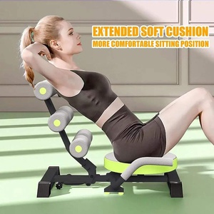 Appareil d'exercice abdominal multifonctionnel en acier avec roulettes réglables et durables pour sit-ups et remodelage corporel à domicile - Product Image 4