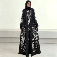 Abaya plissée ouverte Miyake pour femmes, Kimono long plissé à imprimé floral pour femmes musulmanes modestes, Manteau décontracté, ODM OEM