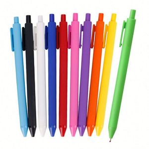 Wholesale Custom Printed Logo Ballpoint Pen Multiple Color Retractable Soft Rubber Plastic Click Plastic Pen - Product Image 1
