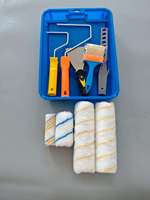 Kit de Peinture Complet avec Bac Bleu de 9 Pouces, Multifonctionnel, Industriel, Personnalisable, en Polyester, pour Travaux de Peinture Domestiques à Grande Échelle