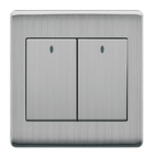 Panneau en acier inoxydable, style britannique, 4 interrupteurs, 2 voies, pour usage domestique