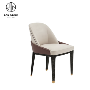 Comedor de estilo moderno Muebles de restaurante Sillas comerciales tapizadas con patas de madera maciza - Product Image 6