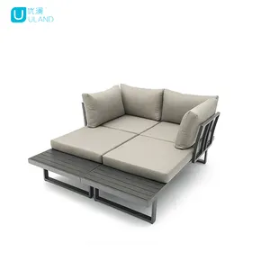 Uland Outdoor hotel Garden Patio sofa Hotel Garden Sofa set with adjustable table Furniture Modern Outdoor Sofa