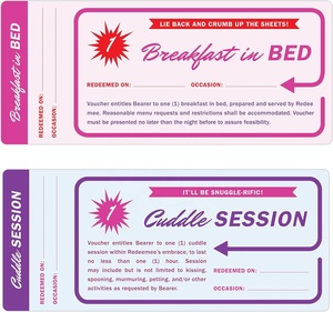 Tarjetas de Cupón Románticas Personalizadas, Vales de <span class=keywords><strong>Regalo</strong></span> DIY, Tarjetas Sencillas Canjables <span class=keywords><strong>para</strong></span> <span class=keywords><strong>Parejas</strong></span>, San Valentín - Product Image 2
