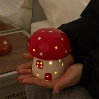Meilleure Lampe de Chevet en Céramique en Forme de Champignon, Style Nordique, Tendance, pour Chambre à Coucher, Écologique, Non Toxique, Couleurs Personnalisables