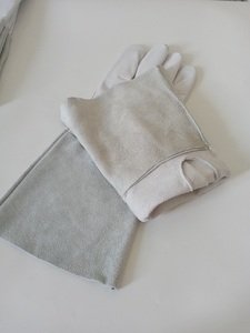 Fabrik preis Handarbeit Sicherheits schweiß gerät Ziegenleder Rindsleder Argon Mig Arc Wig Leder Schweiß handschuhe - Product Image 3