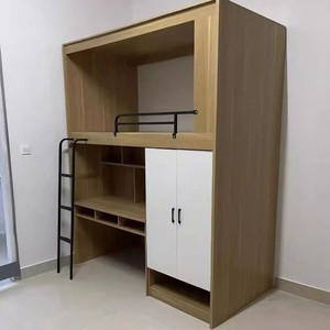 Apartamento de estudiante Dormitorio Litera Cama superior Debajo DE LA MESA Combinación multifuncional Litera - Product Image 5