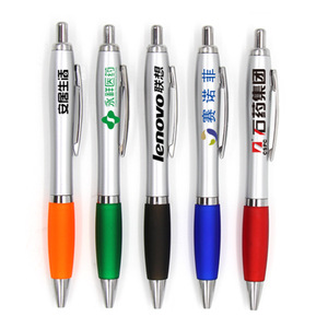 CNG Touch-Sensitive Gourd-Shaped Ballpoint <b>Pen</b> Silver Club Blue Core <b>White</b> Club Black Core Press Button Custom Logo Promotional - Product Image 3