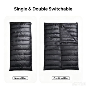 <span class=keywords><strong>Sac</strong></span> de <span class=keywords><strong>couchage</strong></span> d'extérieur convertible 2-en-1 léger pour adultes, idéal pour le camping, les voyages et la randonnée - Product Image 3