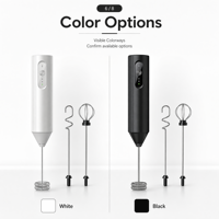 Mousseur à lait électrique personnalisé sans MOQ, batteur à œufs portatif rechargeable Type-C, fouet 3 vitesses pour petites entreprises