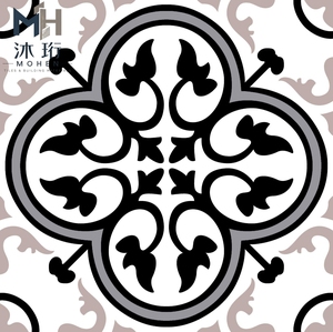 FG30152 Carreaux de sol 300*300mm à motifs, style vintage, avec bordure, faible absorption d'eau, en porcelaine rustique - Product Image 1