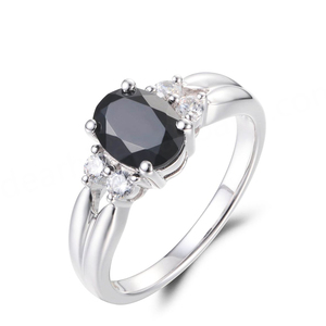 <b>Black</b> <b>Onyx</b> <b>Ring</b> for Mens 925 Sterling Silver <b>Black</b> <b>Onyx</b> With Diamond Round <b>Black</b> <b>Onyx</b> Wedding <b>Ring</b> - Product Image 3