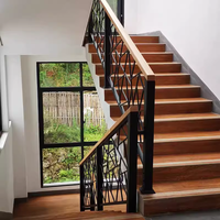Garde-corps d'escalier en fer forgé moderne, rampes de grenier pour villa, hôtel, appartement, design durable, garantie de 5 ans