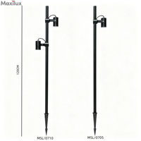 Outdoor IP67 Aluminium LED Garten-Spike-Leuchte, höhenverstellbar, Einzel-/Doppelkopf-Landschaftsstrahler, Pfahlbaum-Akzentbeleuchtung