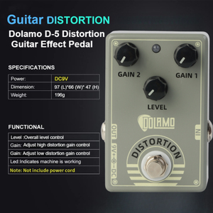 Dolamo เอฟเฟกกีตาร์แบบ D-5, เอฟเฟคท์กีตาร์ขนาดเล็กแบบเดี่ยว DC 9V - Product Image 3