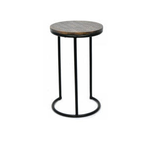 Mesa auxiliar de madera superior con diseño láser Vintage industrial comercial Uso multiusos moderno para restaurante de hotel en casa - Product Image 1