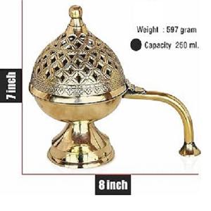 Quemador de Carbón con Diseño Árabe en Forma de Oud, Fundido en Latón, Quemador de Incienso Moderno para Decoración del Hogar, Aromático de Tendencia - Product Image 2
