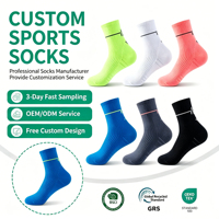 Chaussettes de sport respirantes en tissu éponge à séchage rapide, antibactériennes, avec bord côtelé de compression, pour la course et le basketball, design personnalisé