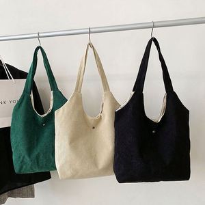Sacs à bandoulière en velours côtelé personnalisés pour femmes, sacs messager écologiques, petits sacs fourre-tout décontractés en toile de coton, sacs bandoulière - Product Image 1