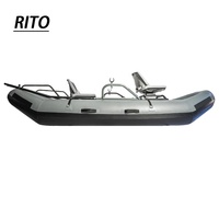 Harga Murah 2 orang orang mendayung dayung PVC drop stitch perahu tiup Sungai terbang memancing rakit dengan bingkai aluminium