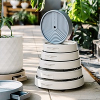 Support de pot de fleurs rond en plastique, plateau de récupération d'eau multi-tailles, robuste, durable, léger et luxueux, pour plantes succulentes