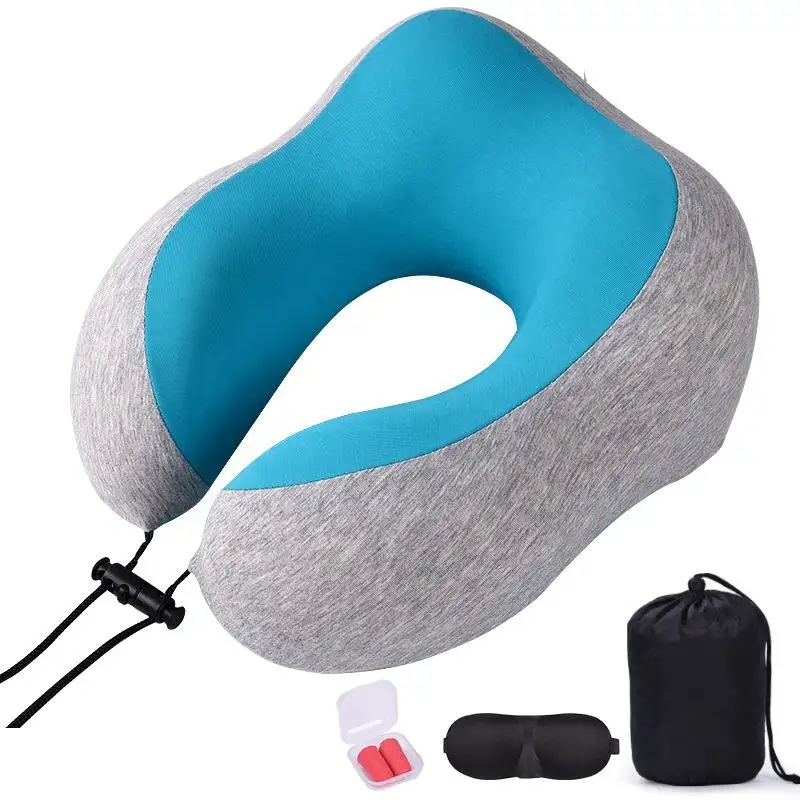 Ma High Quality Neck Pillow Travel With 3d Mask Comfortable & Breathable Memory Cotton Pillow For Sleeping Travel Pillow