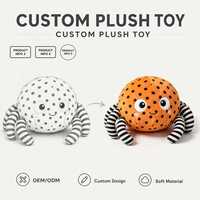 Peluche personnalisée OEM, Peluches d'Halloween mignonnes sur mesure, Peluche araignée noire au design toile d'araignée, Vente en gros, Polyester, CE