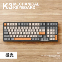 Clavier mécanique sans fil ergonomique RGB LED pour ordinateur et ordinateur portable, accessoires de jeu pour ordinateur
