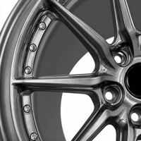 Velg Alloy Monoblock Tempa Kustom 18 19 20 21 22 24 Inch Split 5-Spoke Y-Spoke Gloss Black Concave Rims 5x112 5x114.3 5x120