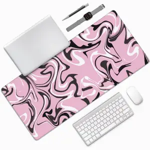 Nhà Máy Bán Hàng Trực Tiếp Bàn Phím Bàn Phím Trò Chơi Pad Mềm Mousepad Cao Su Tự Nhiên Hình Học Màu Hồng Chất Lỏng Chuột Trò Chơi Pad