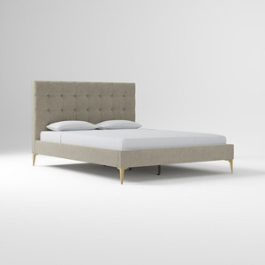 Meubles d'hôtel modernes, <span class=keywords><strong>sommier</strong></span> rembourré - Structure métallique renforcée + <span class=keywords><strong>lattes</strong></span> en bois - Tissu et dimensions entièrement personnalisables - Product Image 1