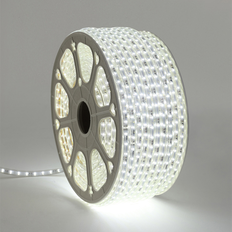 Tira de led smd5050, nova faixa de luz branca/quente/branca, 60led por medidor, ac 220v 5050