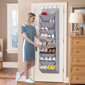 Wardrobe Organization Hanging Pockets Multi-Layer Door-Mounted Hanging Pockets Shoe Hanging Pockets with <b>Hooks</b> - Product Image 6