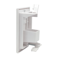 Placa de Pared Empotrada de Bajo Voltaje con Cubierta Deslizante para Entrada de Cable de Audio/Video, SIN CAJA TRASERA NI SOPORTE NECESARIOS