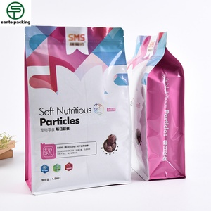 Hot Selling 8 Side Heat Seal Flat Bottom <b>Bags</b> Clear Window <b>Bread</b> Pouch Sealed With Eight Side - Product Image 1