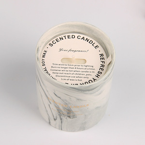 Exquisito estilo nórdico de cerámica jaspeada personalizado velas perfumadas de lujo de cera de soja Vela - Product Image 3